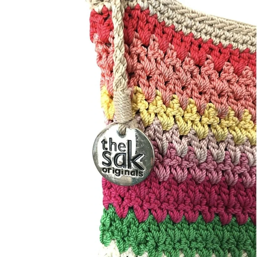 Multicolor rainbow the SAK crochet crossbody‎ handbag